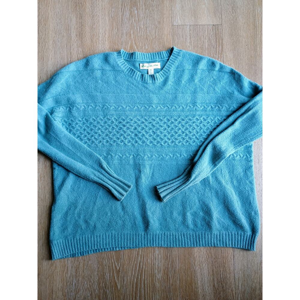 Staring at Stars Anthropologie seafoam green oversized knit Celestial Mermaid